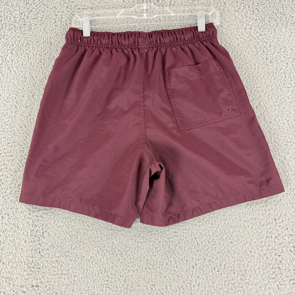 Nike Woven Flow Shorts Mens Small Burgundy Maroon FN3307-652 Swim Athletic Mesh